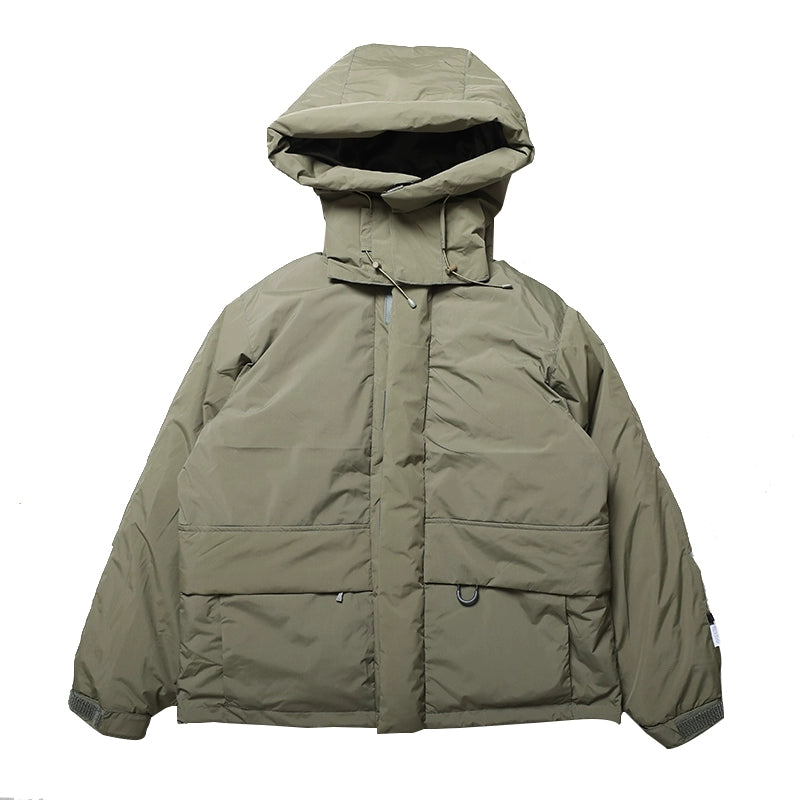 Hand Punch Big Doll PIE39 Japanese Functional Waterproof Outdoor Multi-Pocket Hooded Down Jacket