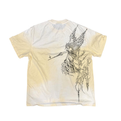Tie-Dye Tattoo Print Drop Shoulder T-Shirt – Dark Unisex Streetwear