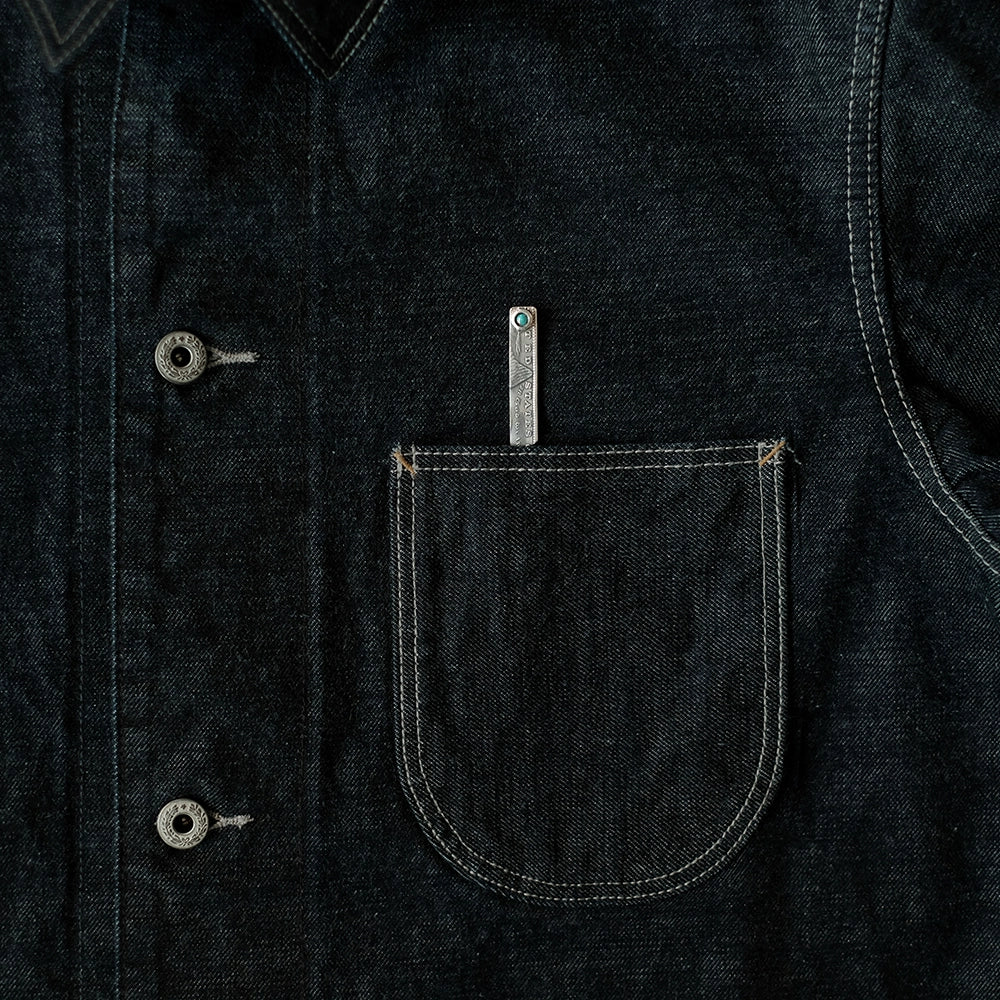 NVGS Denim 1940s Original Colors Red Ear Denim Jacket Lapel Cargo Jacket Casual American Vintage