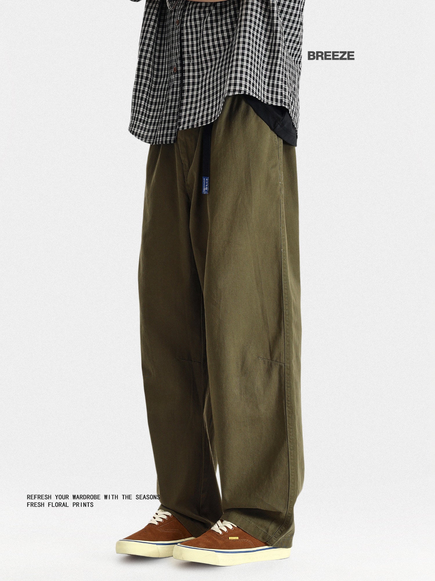 Paratrooper Cargo Pants – Loose Straight Drawstring Casual Trousers Men – Japanese vintage | yamalin clothes | Yamalinclothes