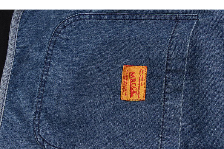 Japanese single foreign trade Japanese street Ami Kaji retro youth men's denim jacket autumn thin cotton jacket