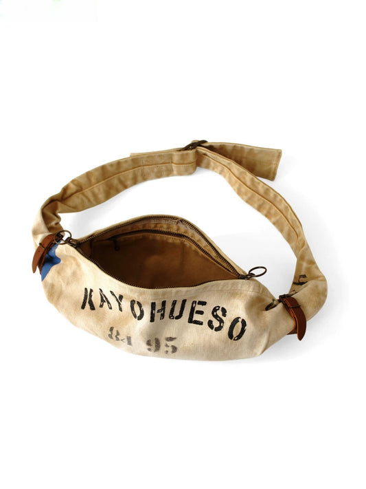 Japanese Distressed Vintage Print Canvas Crossbody Bag – Niche Unisex Wanderer – Japanese vintage | yamalin clothes | Yamalinclothes