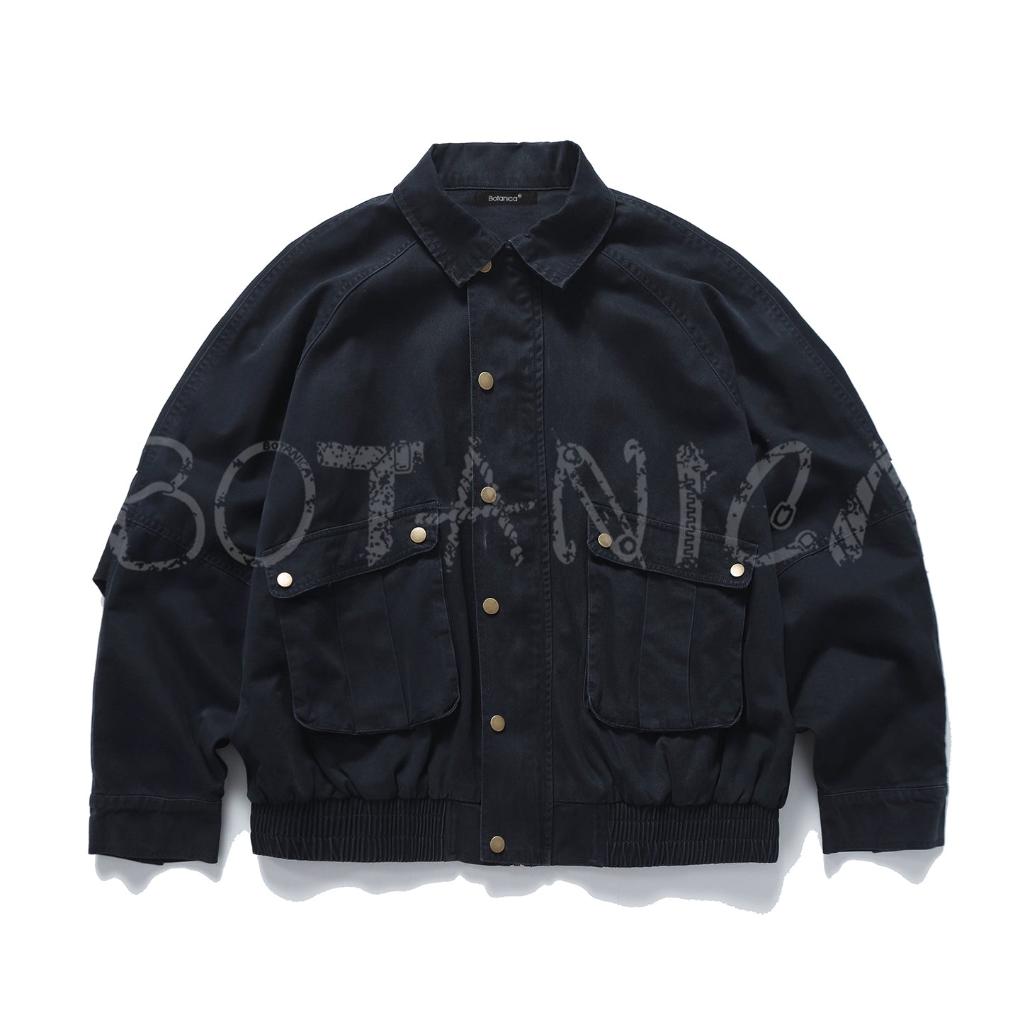 Vintage Lapel Cropped Cargo Jacket – Cleanfit Blue (Unisex)