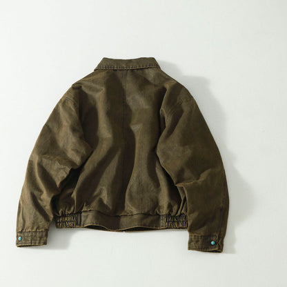 Washed Windproof Workwear Jacket – Vintage Loose Unisex