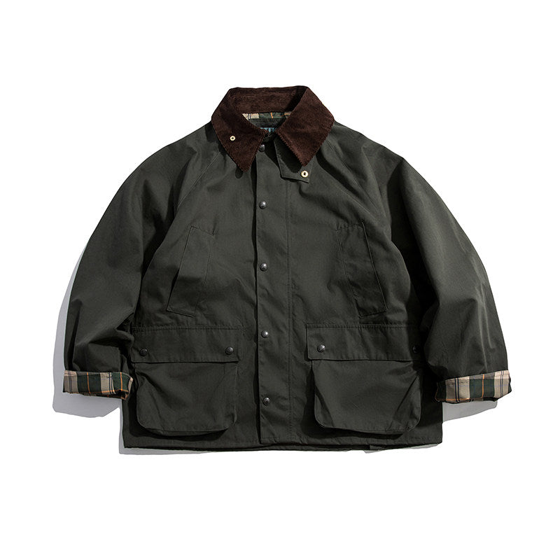 American Retro Military Hunting Jacket – Loose Lapel Drop Shoulder Casual Coat for Men – Japanese vintage | yamalin clothes | Yamalinclothes