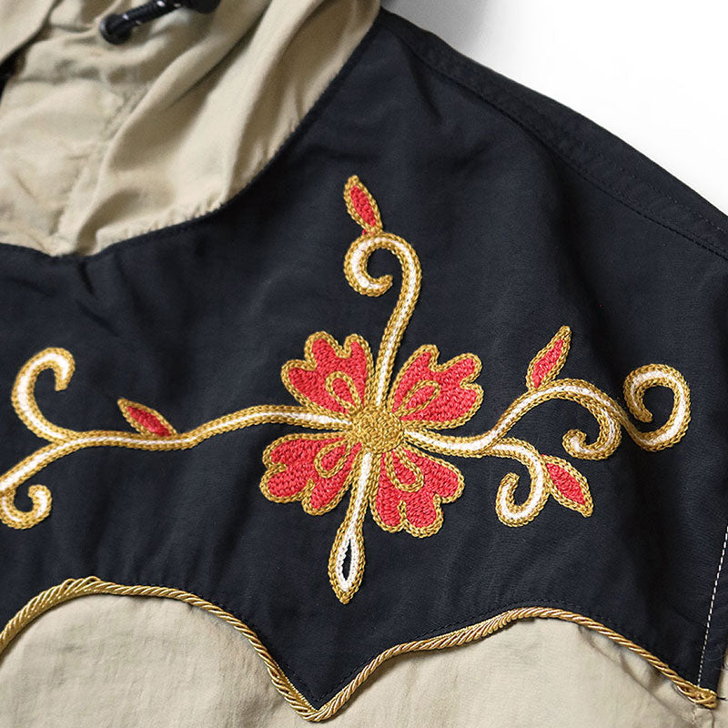 Floral embroidery ethnic wind stormcoat jacket
