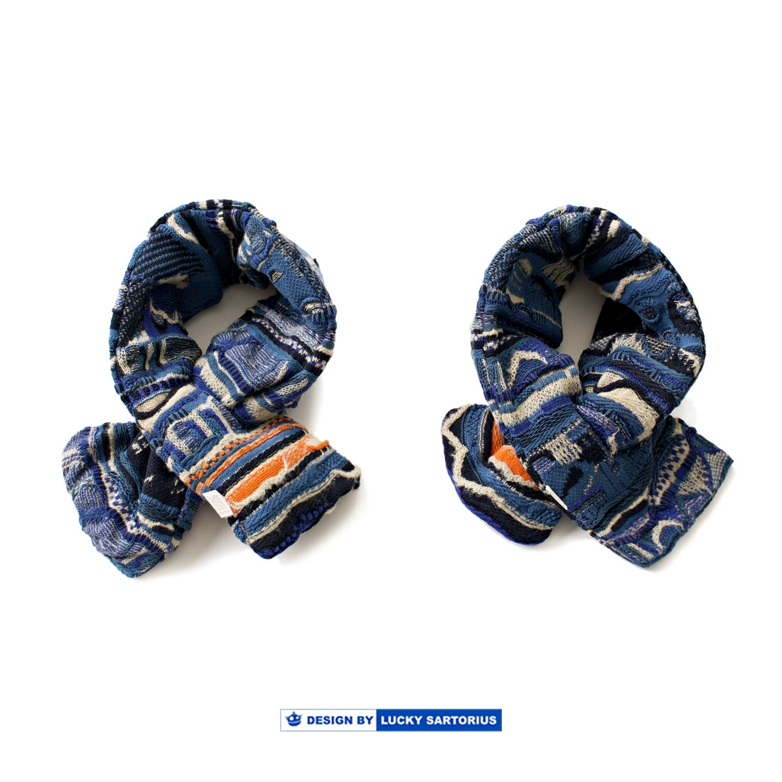 Japanese vintage vintage men's and women's old-fashioned knitted woolen textured down liner warm scarf scarf scarf