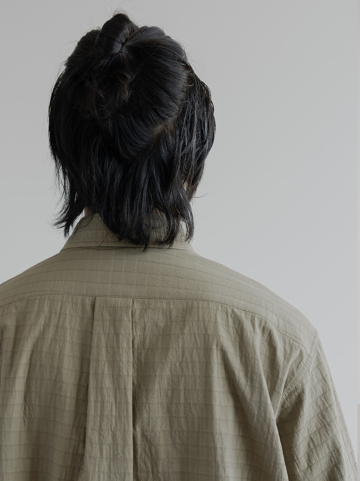 Japanese vintage spring long sleeve shirt men's texture plaid premium silhouette loose casual jacket