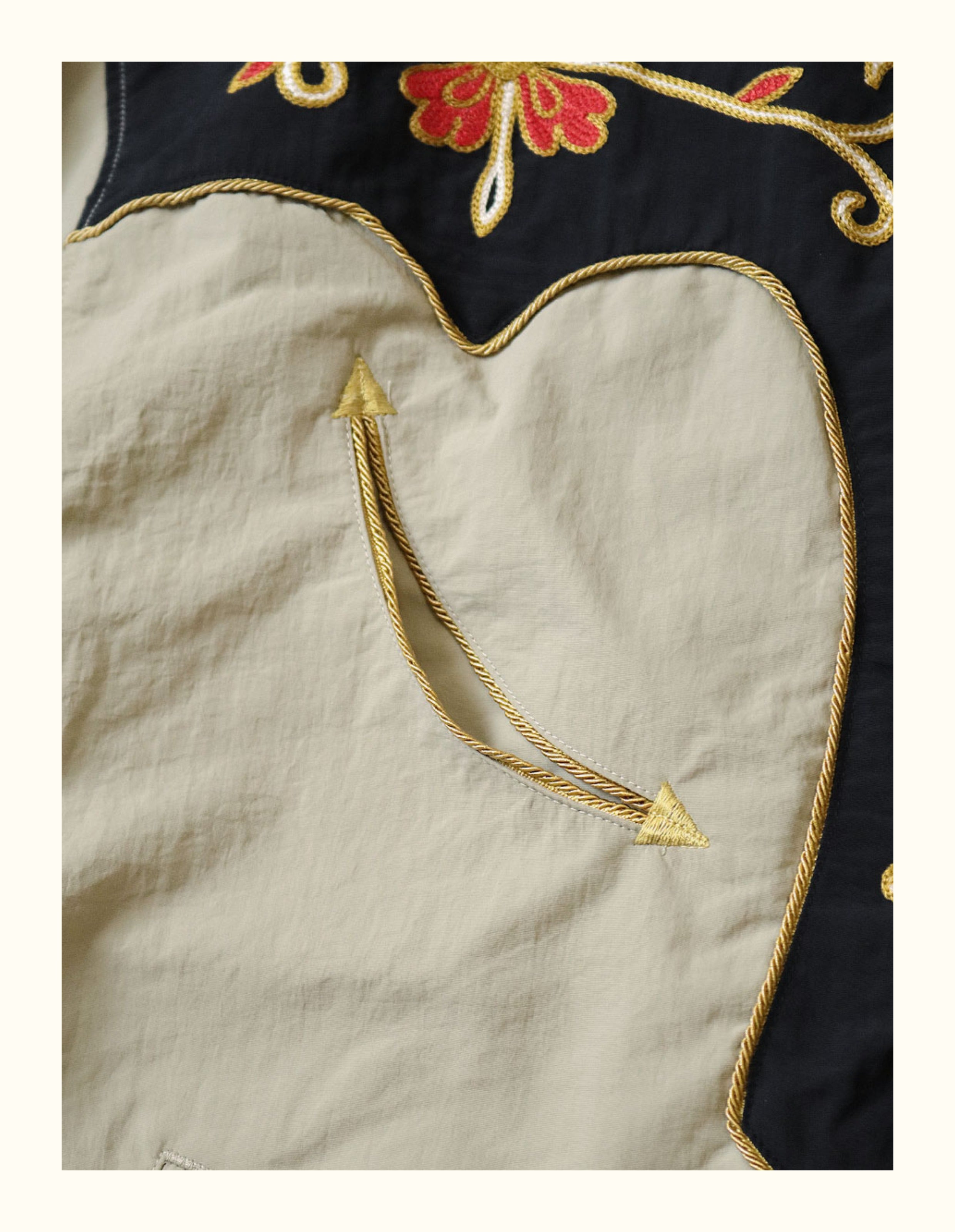 Floral embroidery ethnic wind stormcoat jacket