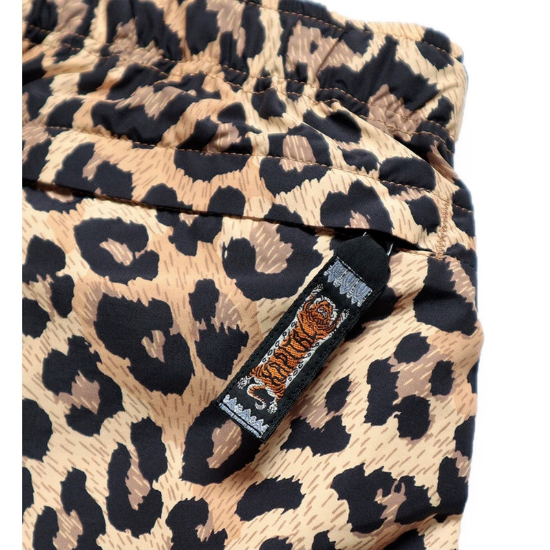 quick-drying leopard print Japanese nylon loose men's and women's casual shorts