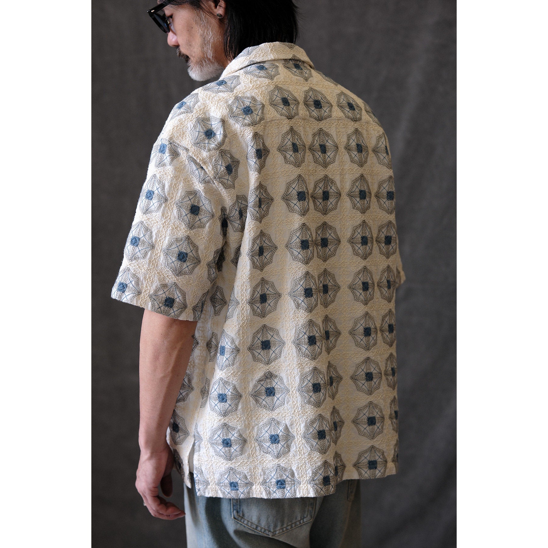 Vintage Kangzheng Labour Union Vintage 100 needle jacquard short sleeves Hawaiian Cuban lining LU958 – Japanese vintage | yamalin clothes | Yamalinclothes