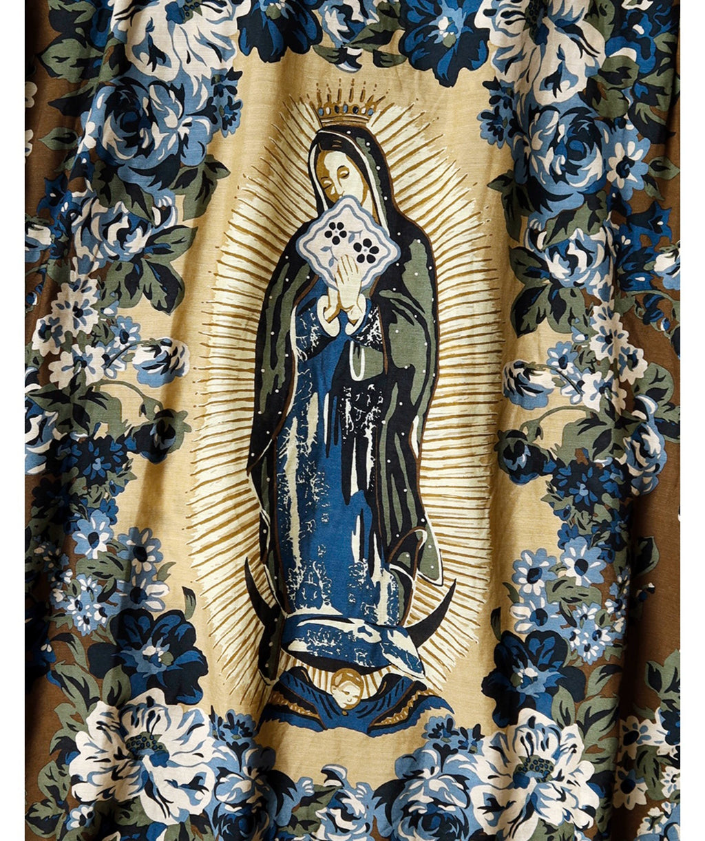 Japanese casual Hawaiian floral Madonna Cuban collar short-sleeved shirt