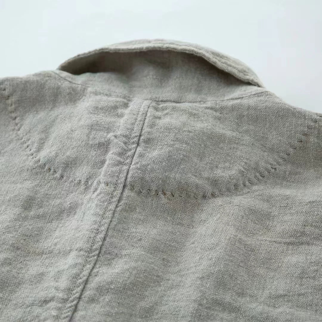 Textured linen suit jacket | Japanese vintage | yamalin clothes | Yamalinclothes