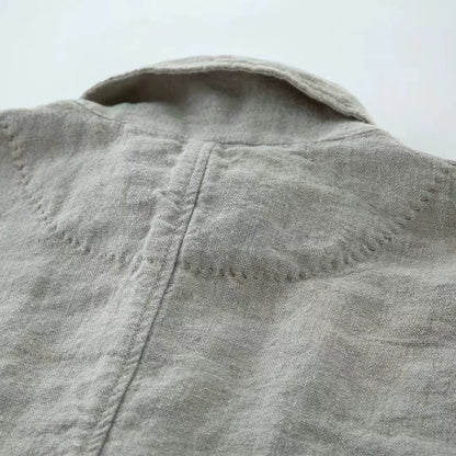 Textured linen suit jacket | Japanese vintage | yamalin clothes | Yamalinclothes