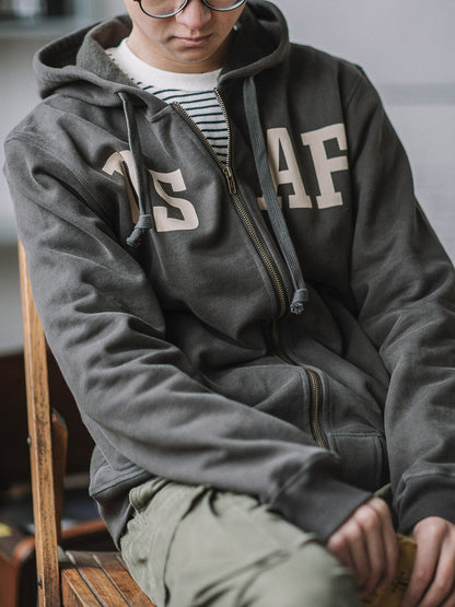 Heavy Zip Hoodie – American Retro Military Print Workwear Thickened Unisex – hoodie | japanese streetwear | vintage workwear | unisex | Yamalinclothes