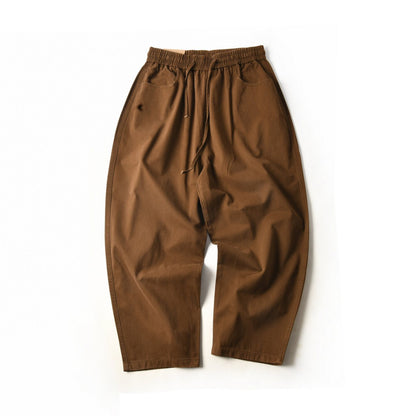 Cotton Balloon Pants – Washed Twill & Drawstring Waist | Yamalinclothes