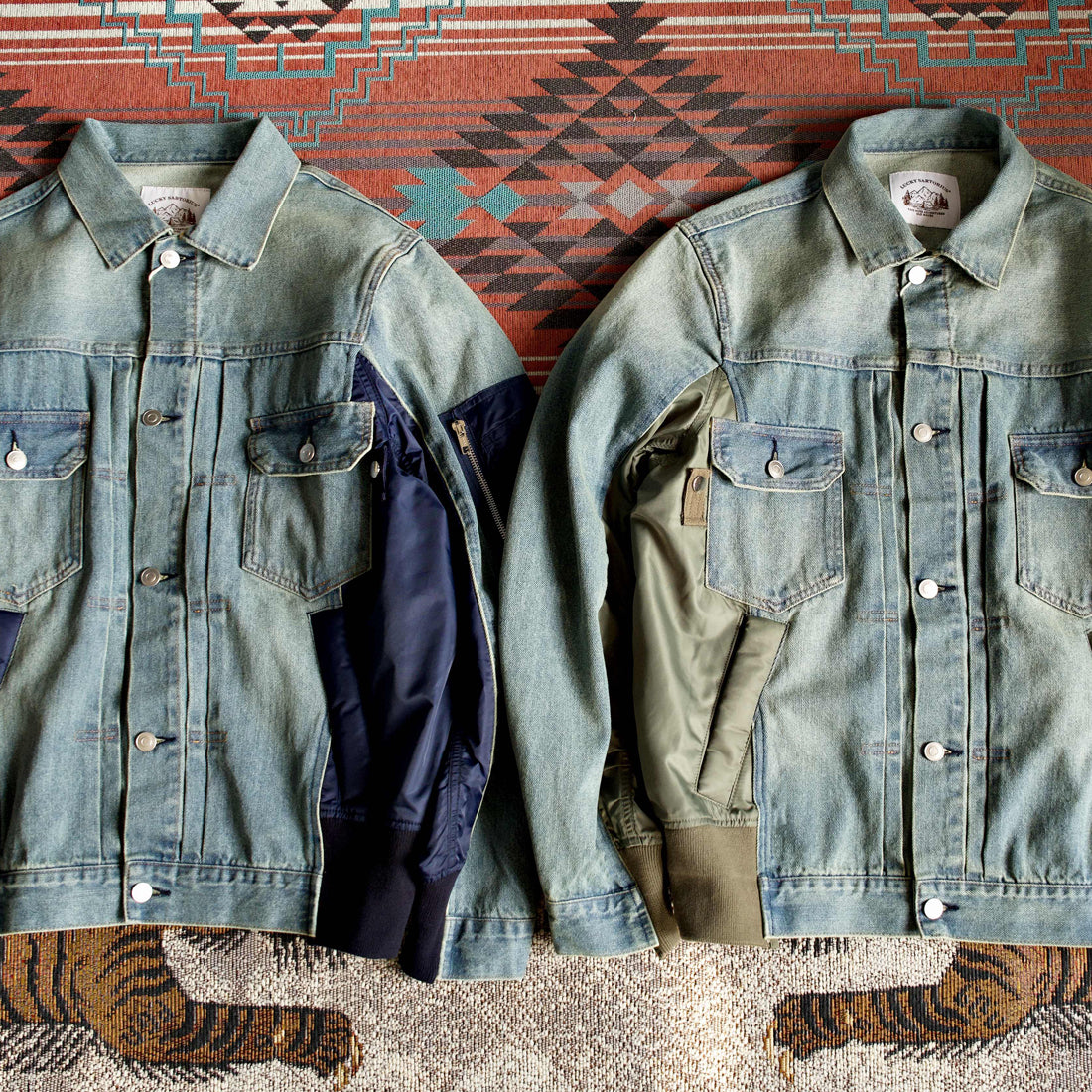 Individual, three-dimensional tailoring, multi-material stitching, deconstructed loose denim jackets, youth men's and women's outerwear, and trendy tops