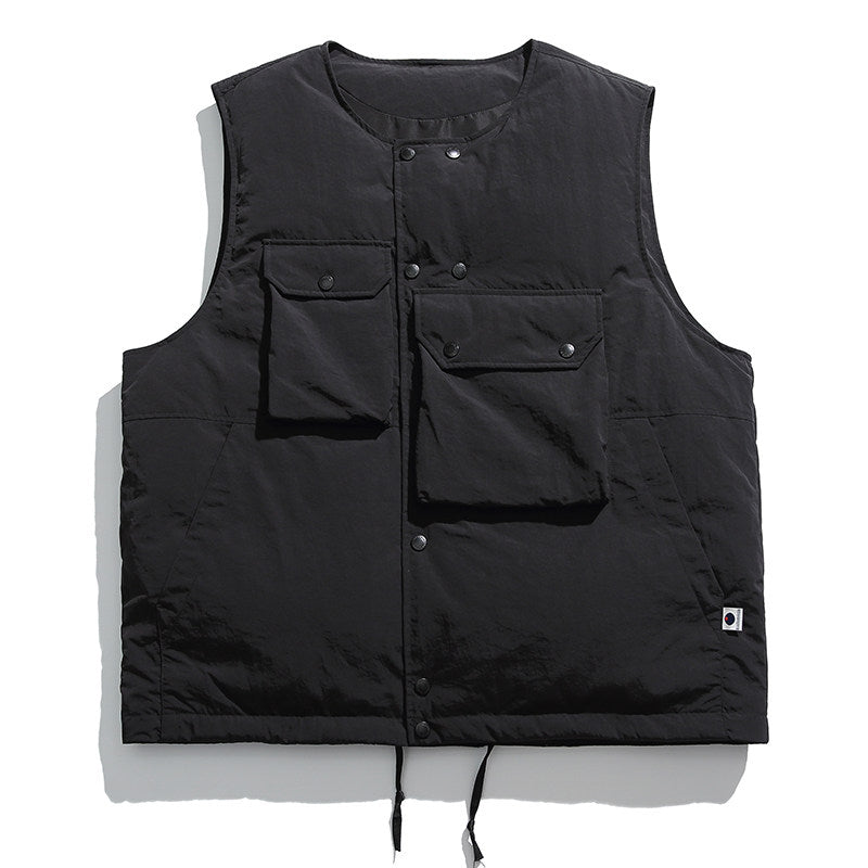 Multi-Pocket 90 Duck Down Vest – Mountain Outdoor Loose Warm Unisex – Vests | japanese streetwear | vintage workwear | unisex | Yamalinclothes