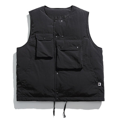 Multi-Pocket 90 Duck Down Vest – Mountain Outdoor Loose Warm Unisex – Vests | japanese streetwear | vintage workwear | unisex | Yamalinclothes