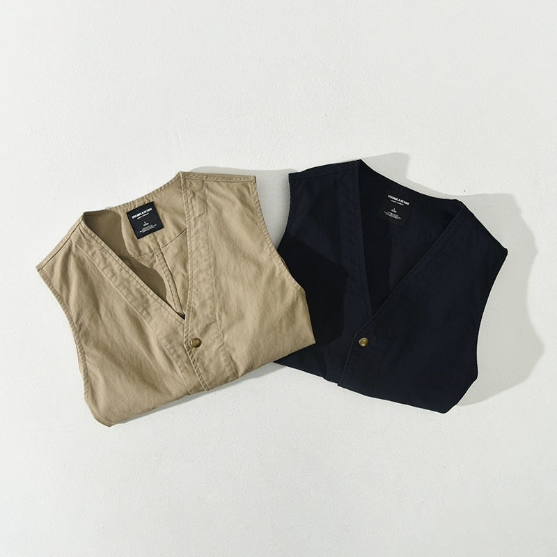 High-quality cotton overalls vest men's spring and summer thin trendy casual loose large size sleeveless vest shoulder horse clip