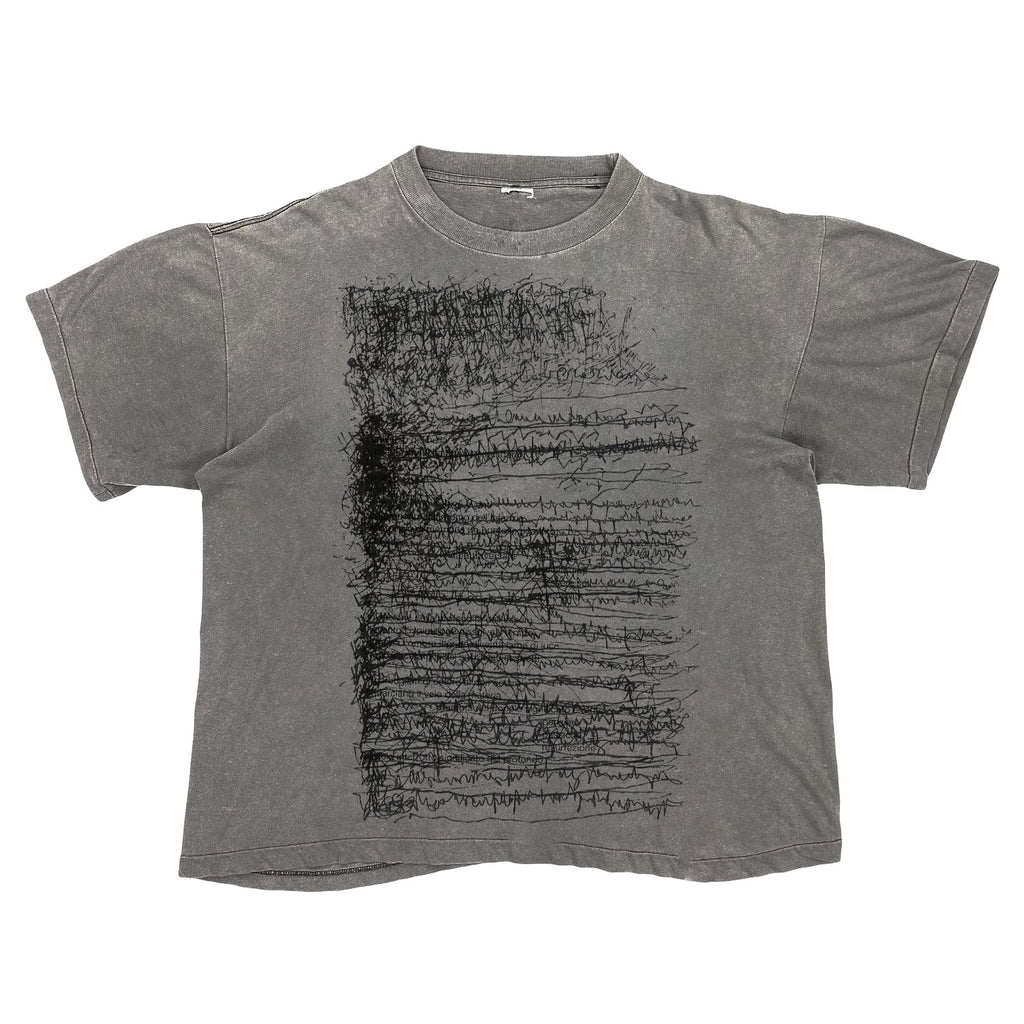 Tattoo Distressed Gradient Wash Short Sleeve Ripped Decadent Dark Dark T-shirt