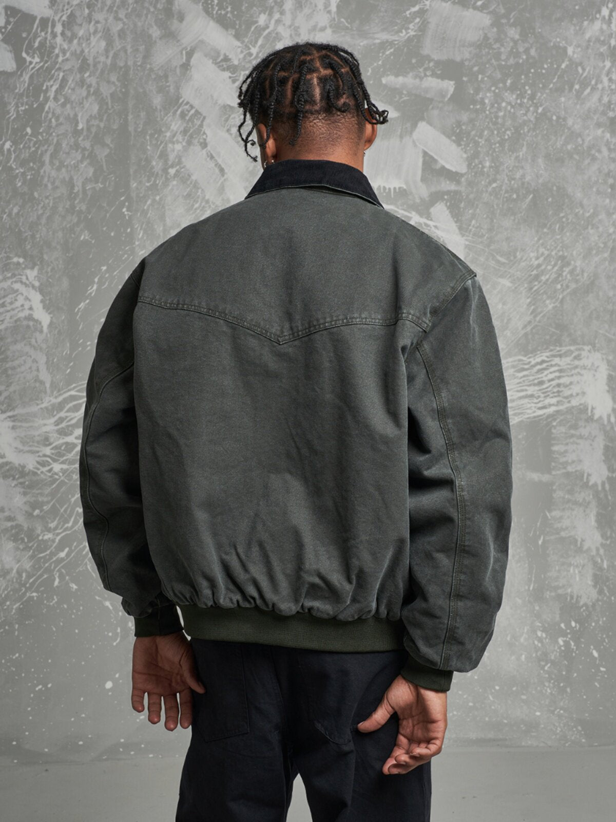 Detroit Cargo Denim Padded Winter Jacket – Retro Lapel Unisex