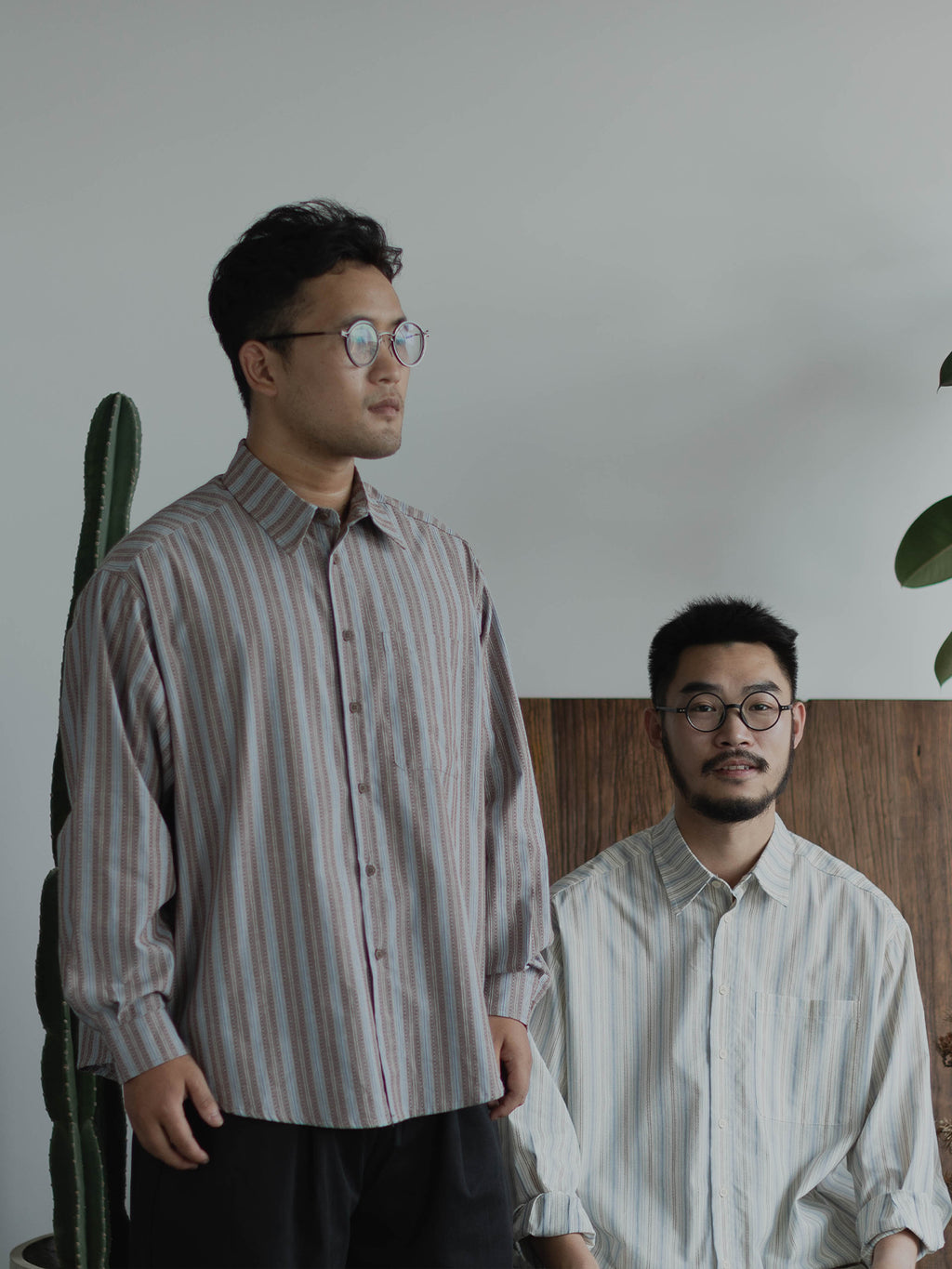 spring striped shirts, men's and women's long-sleeved Japanese retro design shirts, niche Hong Kong style casual trend