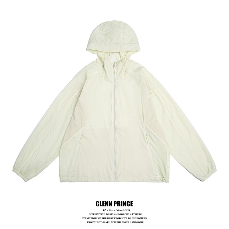 Mountain UPF50+ Mesh Patchwork Hood Light Sunscreen Clothing Men's 2025 Summer Couple Sunscreen Clothing