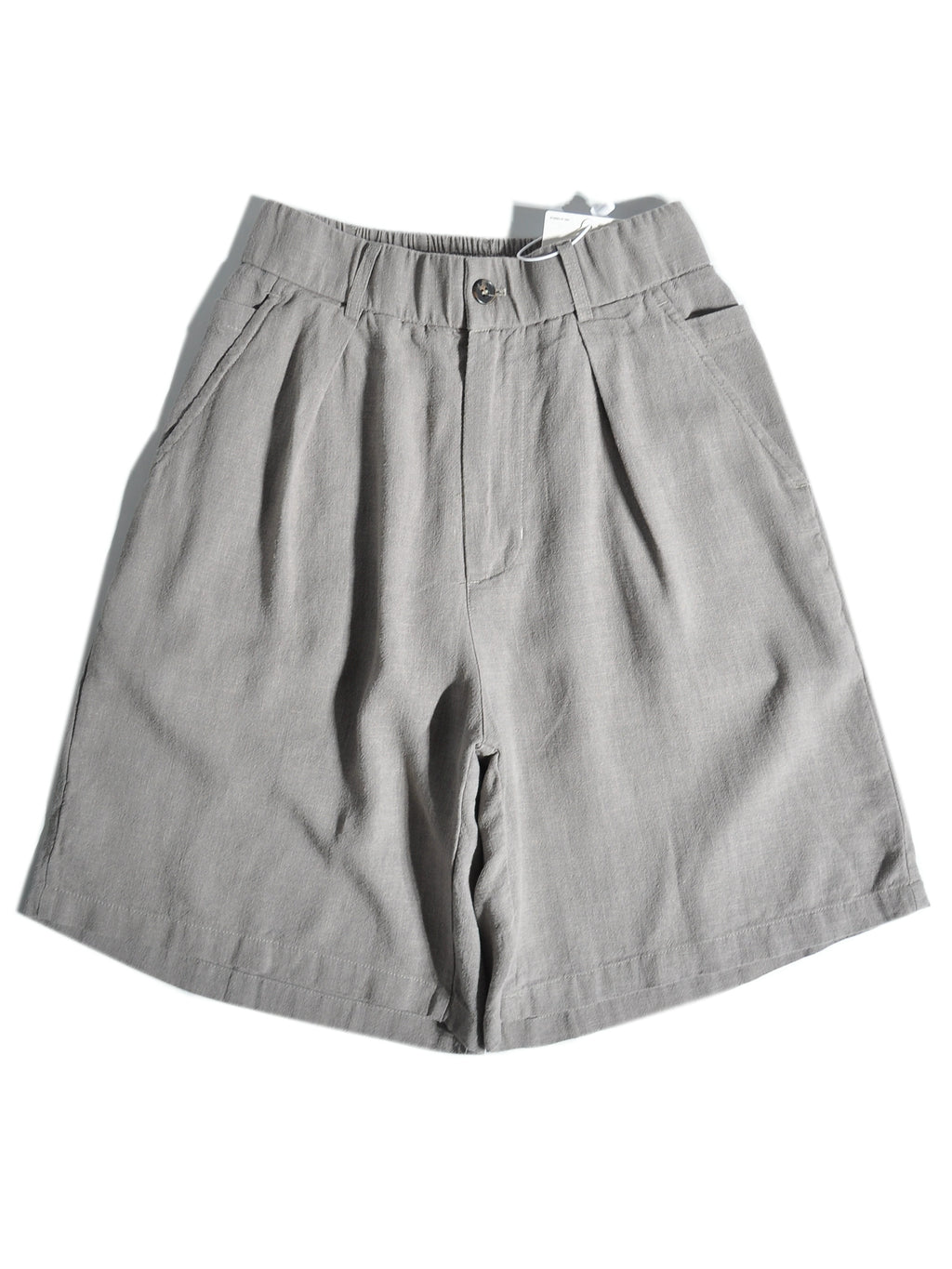 Ramie pendulous profile shorts loose wide leg casual tencel pants