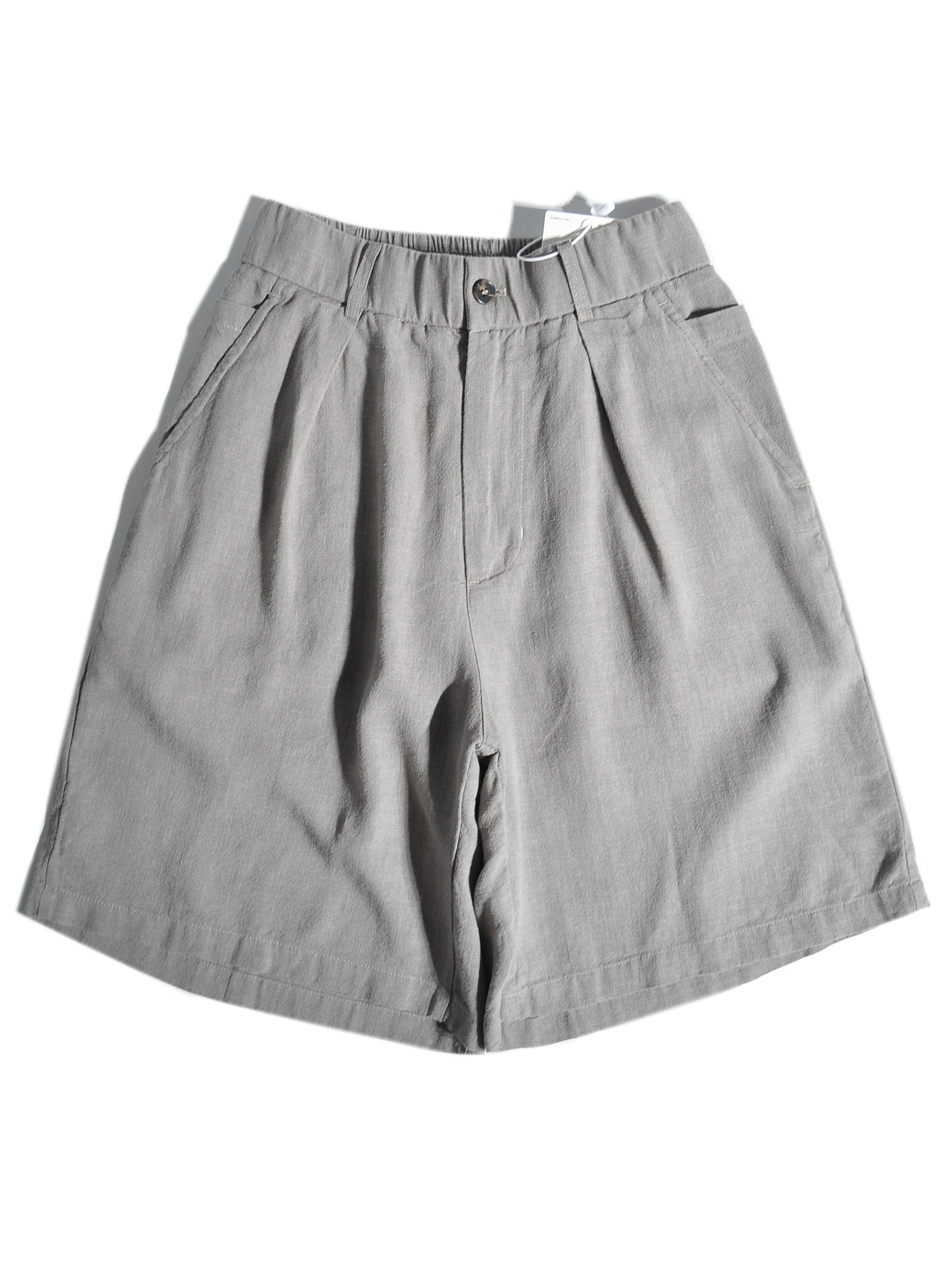 Ramie pendulous profile shorts loose wide leg casual tencel pants