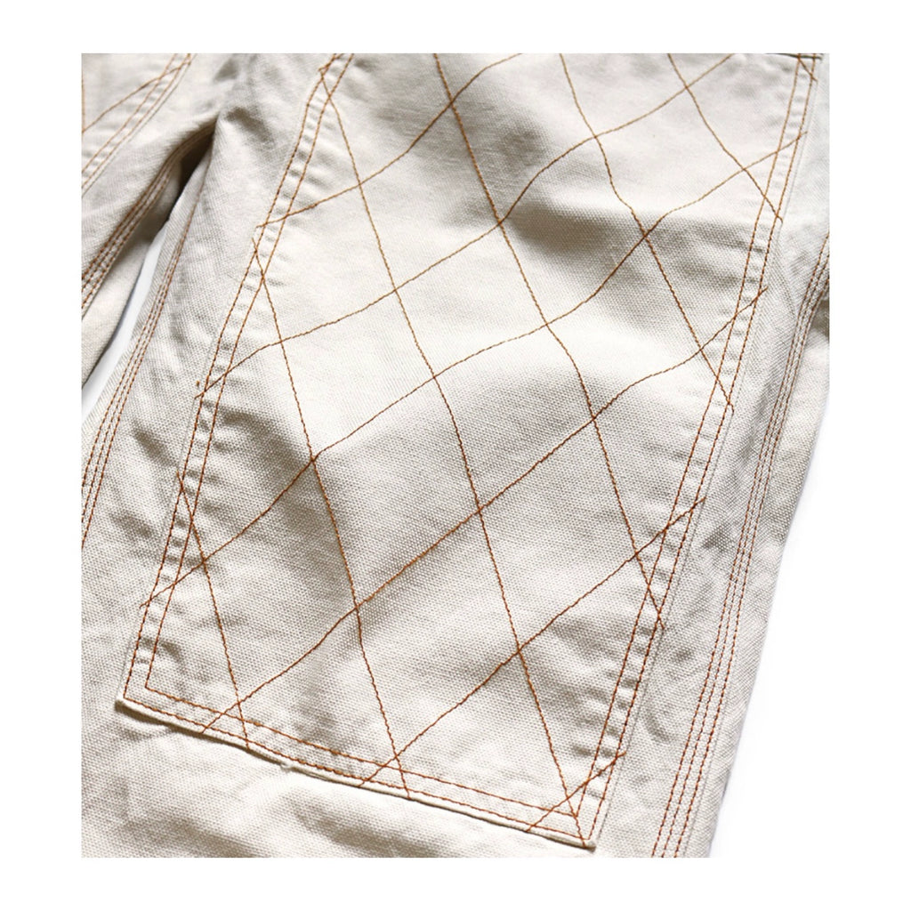 Japanese casual loose fashion two-tone gold thread logging pants cargo trousers