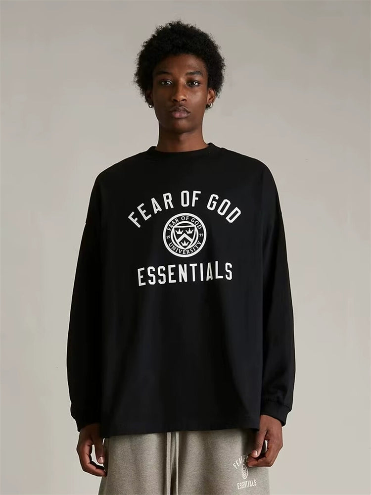 American fashion brand letter print long sleeve T-shirt for men and women loose base layer for men and women