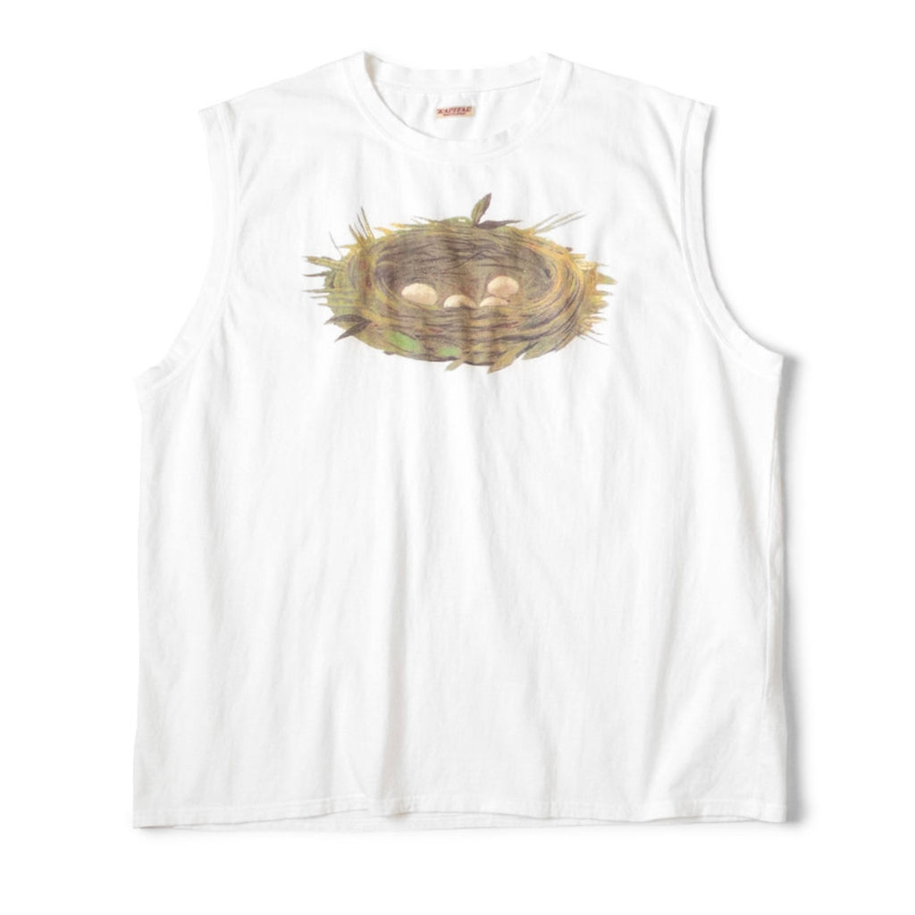 25SS Japanese casual fun print cotton loose crew neck sleeveless vest T-shirt