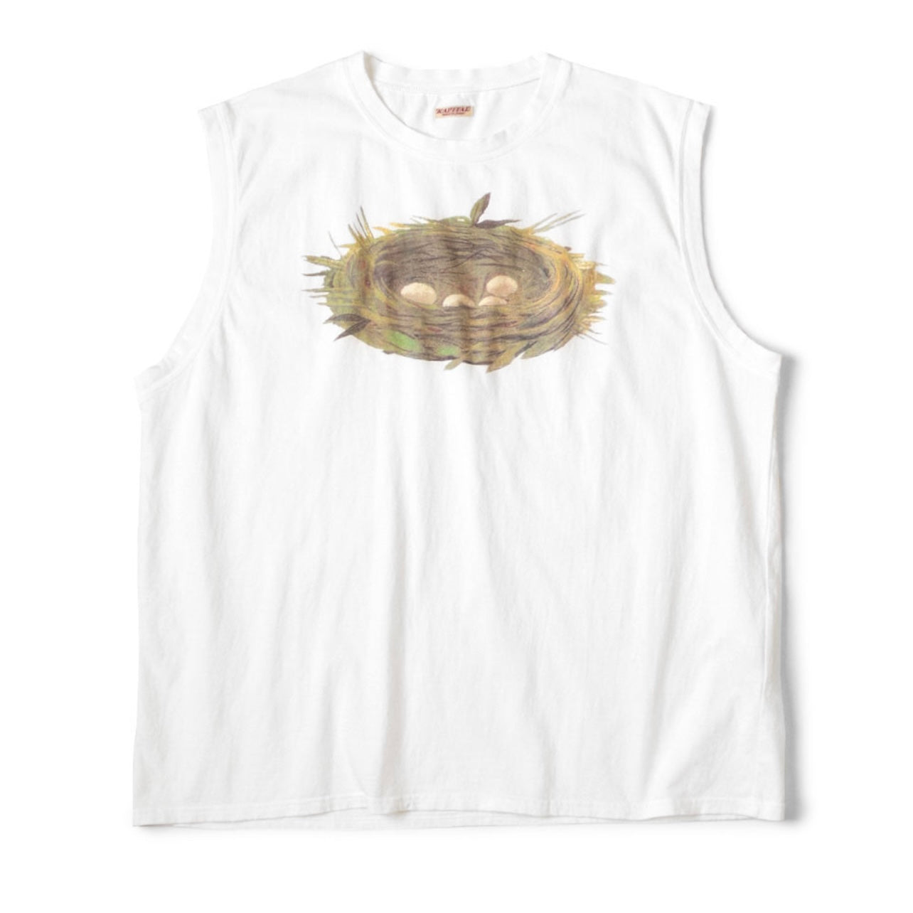 25SS Japanese casual fun print cotton loose crew neck sleeveless vest T-shirt