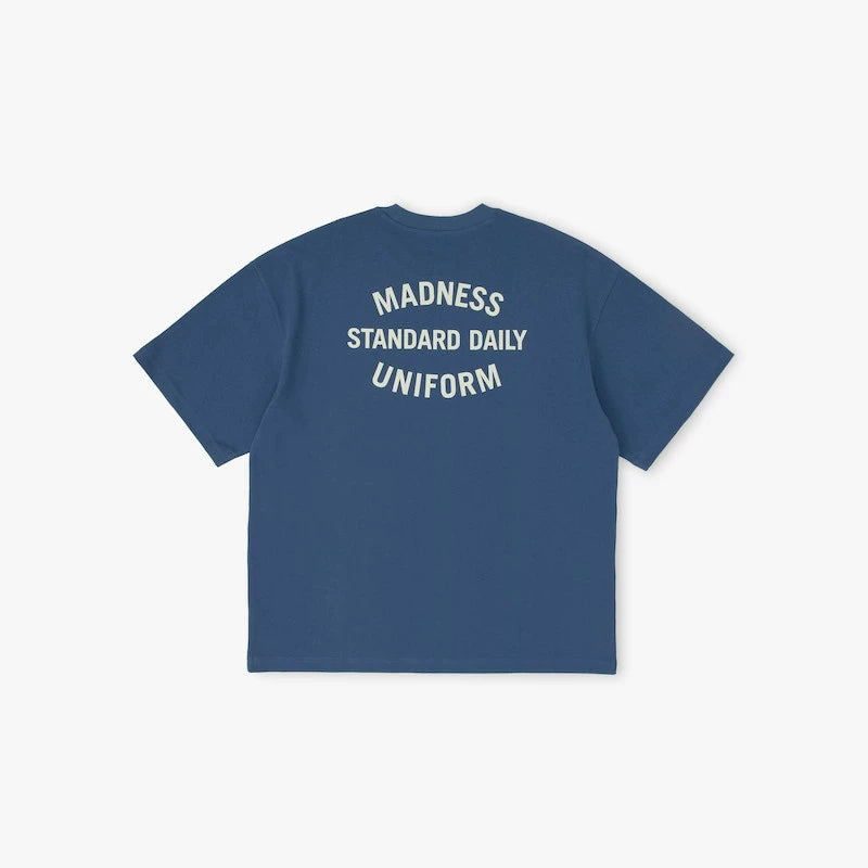 Locomotive letter round neck cotton T-shirt