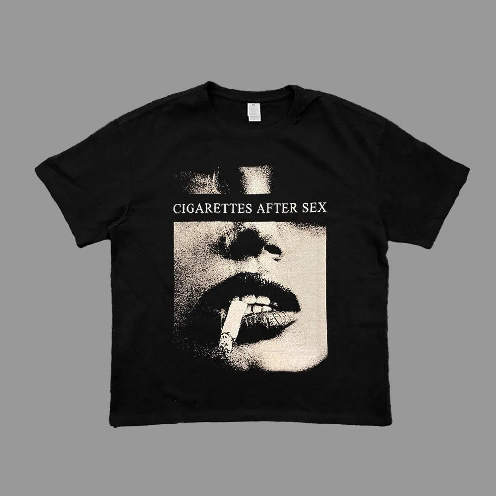 Heavyweight Cotton Hip-Hop Tee – Men's Vintage Loose Black Short Sleeve T-Shirt