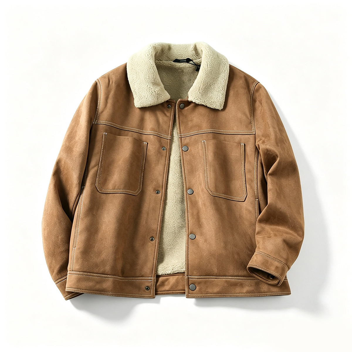 Suede Fleece Workwear Jacket – American Retro Thick Warm Unisex – Japanese vintage | fall outfits 2026 | fall winter outfits | classy winter outfits | lazy comfy outfits | japanese streetwear | vintage workwear | yamalin clothes | Yamalinclothes