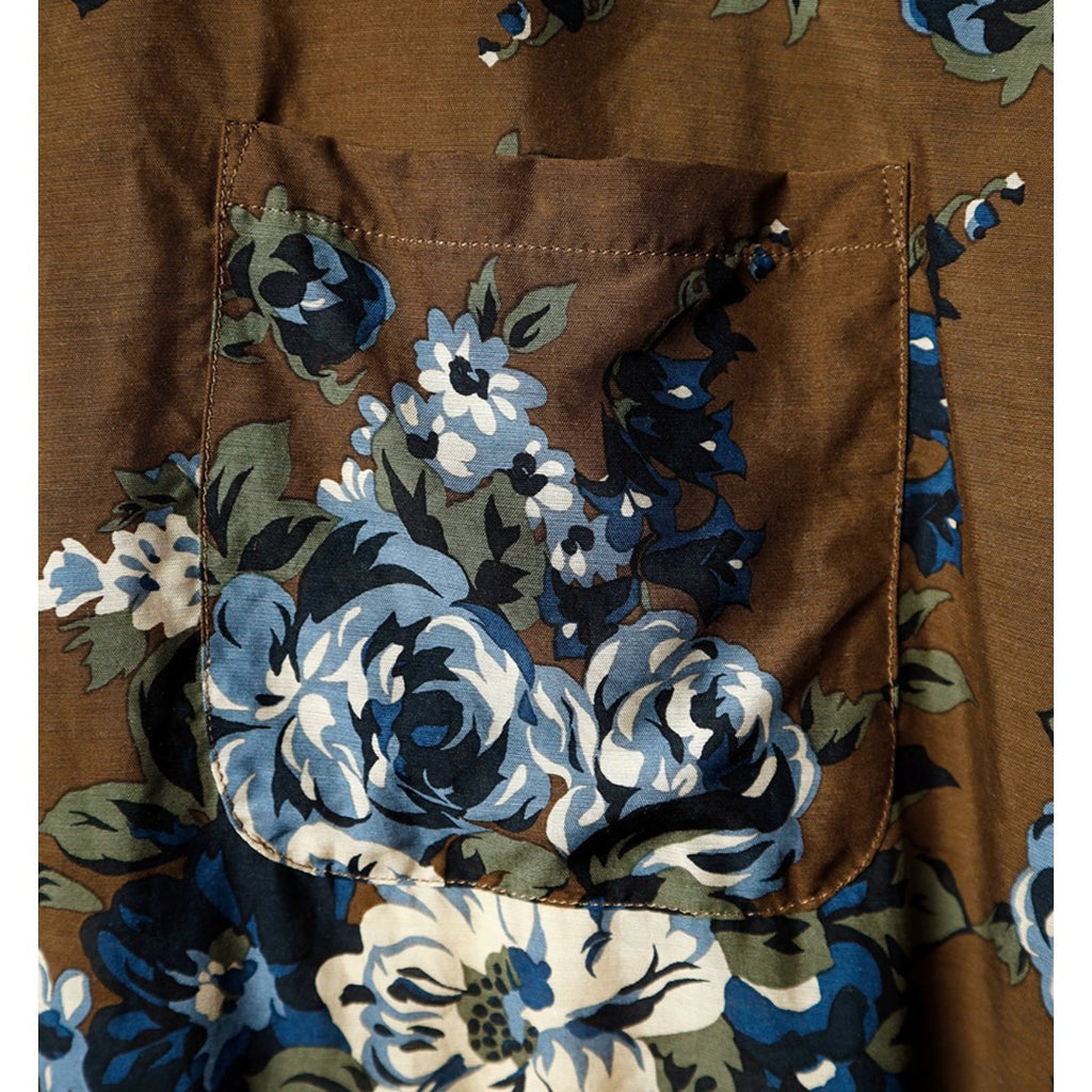 Japanese casual Hawaiian floral Madonna Cuban collar short-sleeved shirt