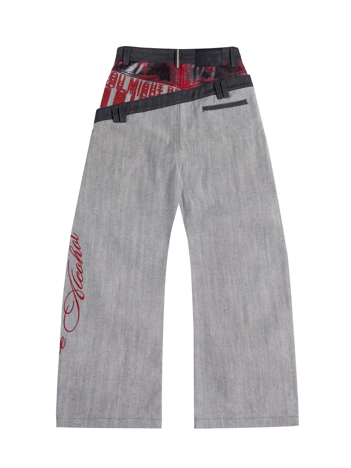 Wide-Leg Jeans – Asymmetric Double Waist