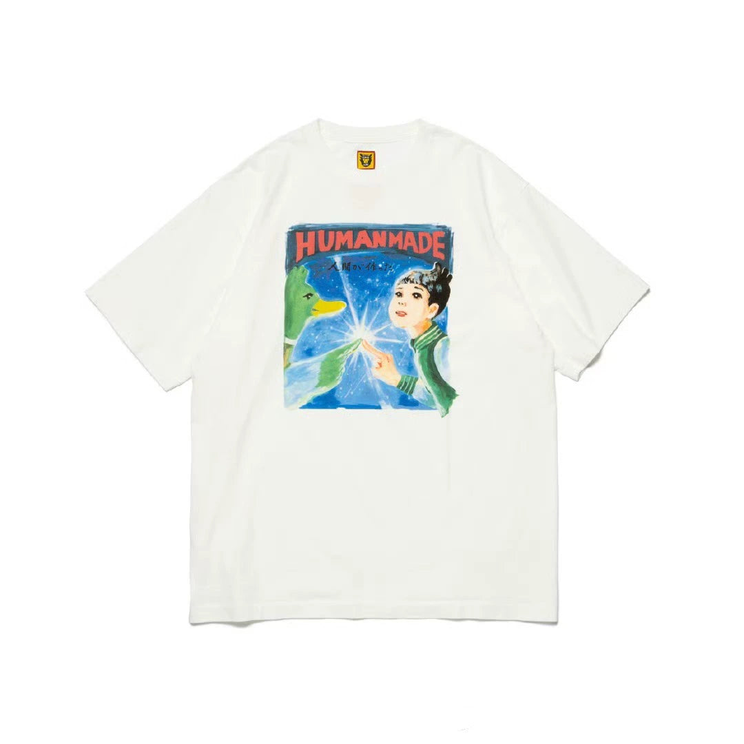 Japanese summer heavy short-sleeved T-shirt illustration series nigo short tee