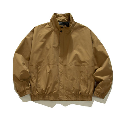 American Oversized Fleece Stand Collar Cotton Jacket – Unisex Workwear Winter Coat – Japanese vintage | yamalin clothes | Yamalinclothes