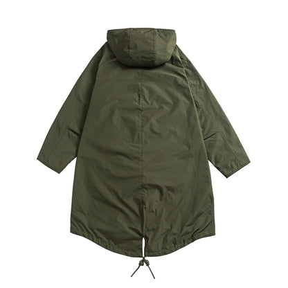 M65 Military Midi Trench Coat – Oversized Unisex Parka Jacket