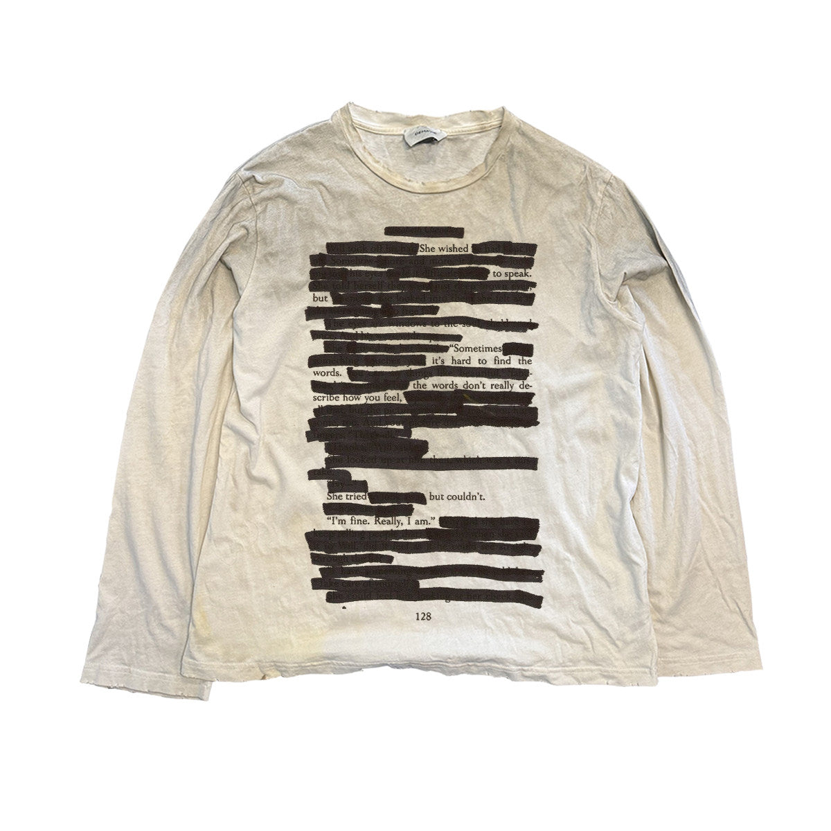 Punk Irregular Hem Long Sleeve T-Shirt – Vintage Distressed Loose Unisex