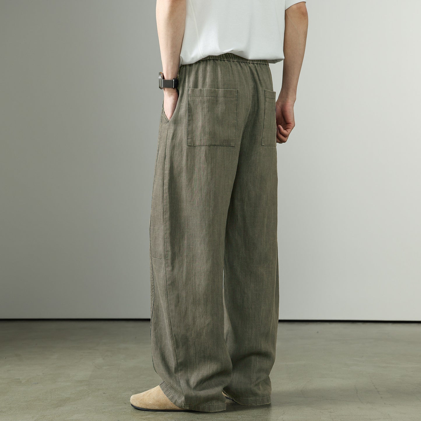 Premium Tencel Linen Wide Leg Pants – Loose Straight Lyocell Breathable Summer Slacks for Men | Japanese vintage | yamalin clothes | Yamalinclothes