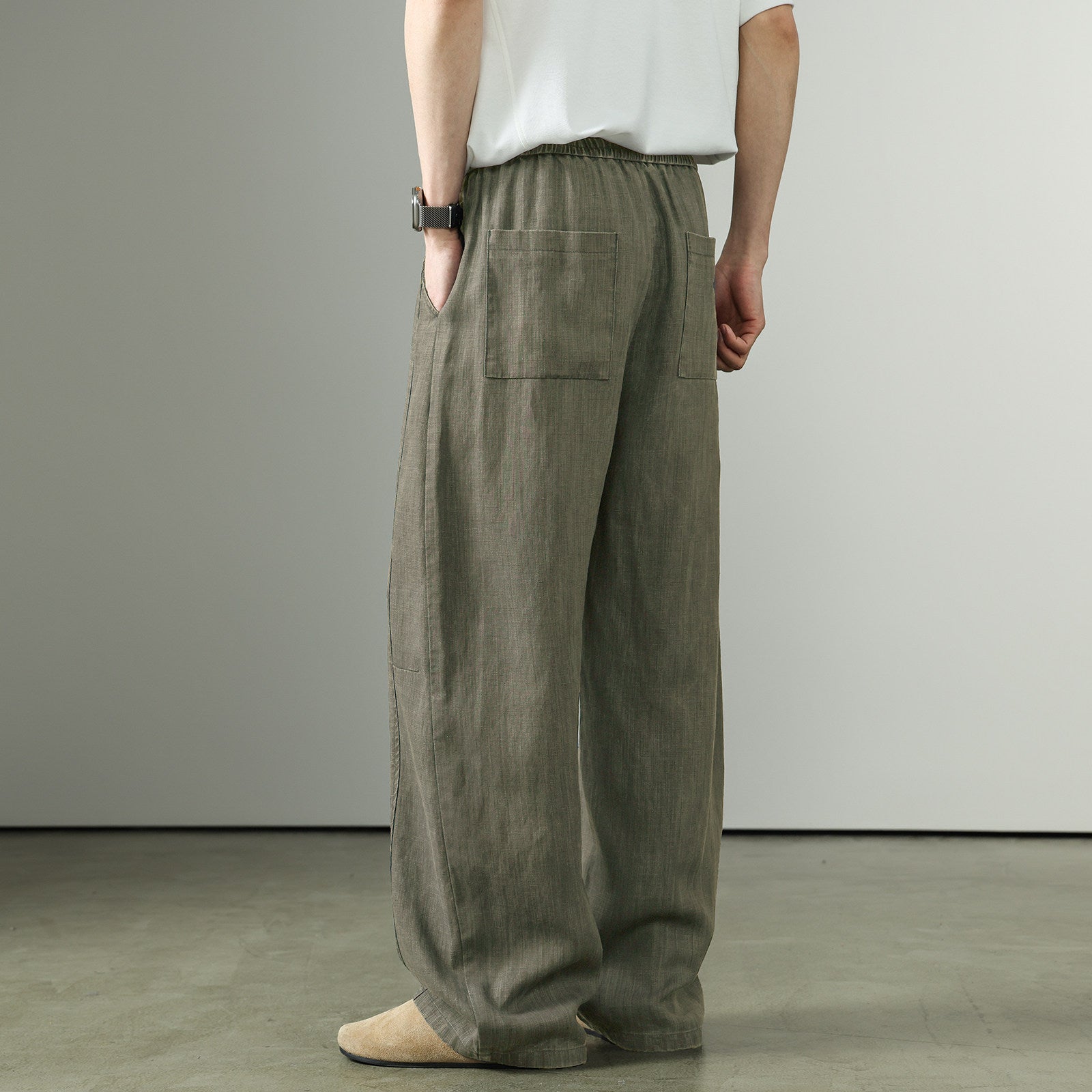 Premium Tencel Linen Wide Leg Pants – Loose Straight Lyocell Breathable Summer Slacks for Men | Japanese vintage | yamalin clothes | Yamalinclothes