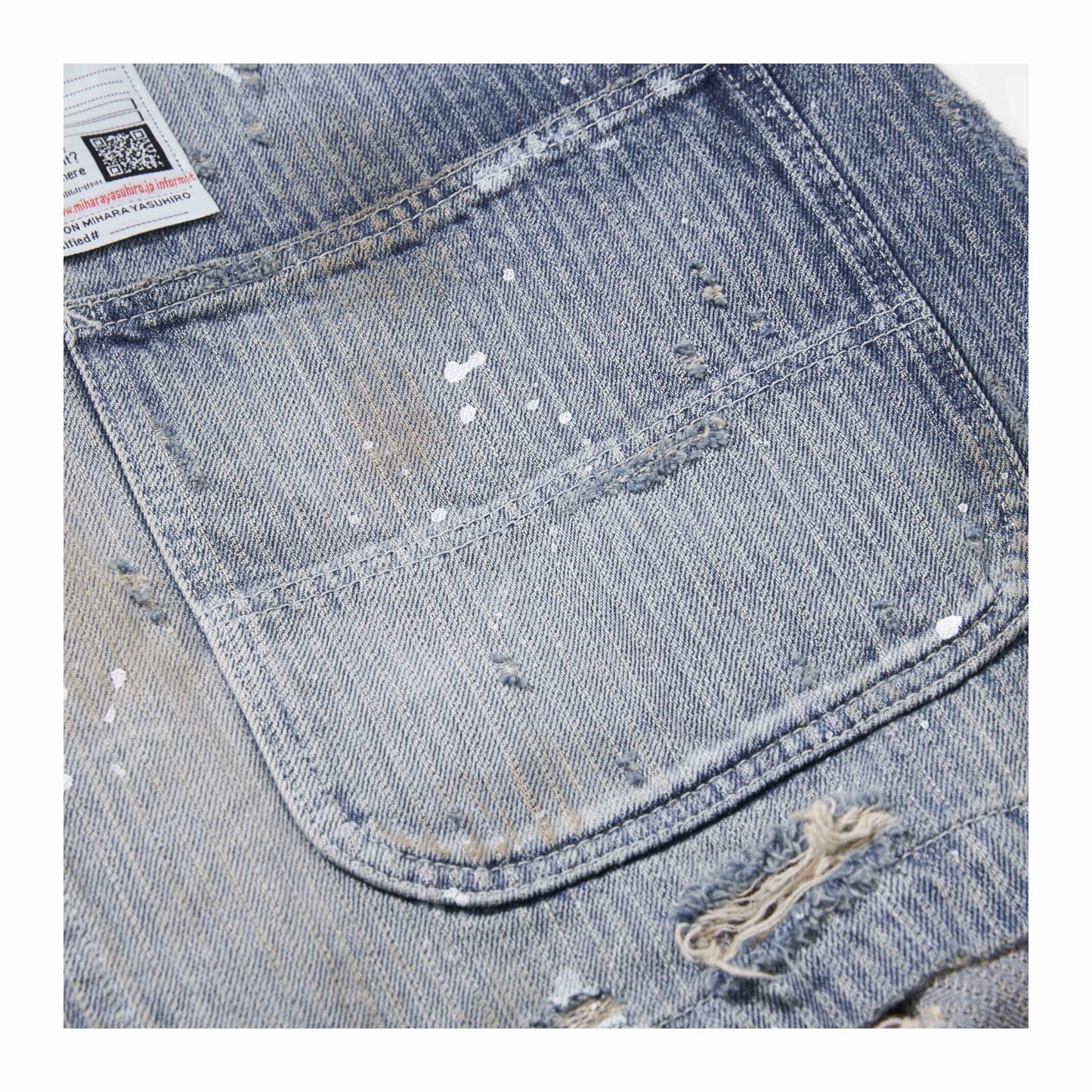 25SS Japanese washed water old loose lapel denim coat