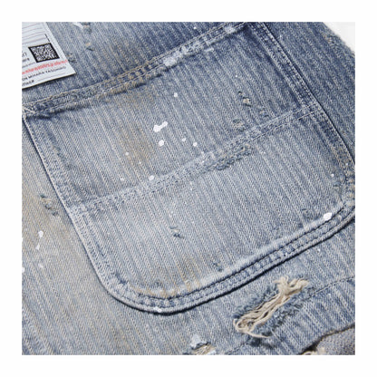 25SS Japanese washed water old loose lapel denim coat