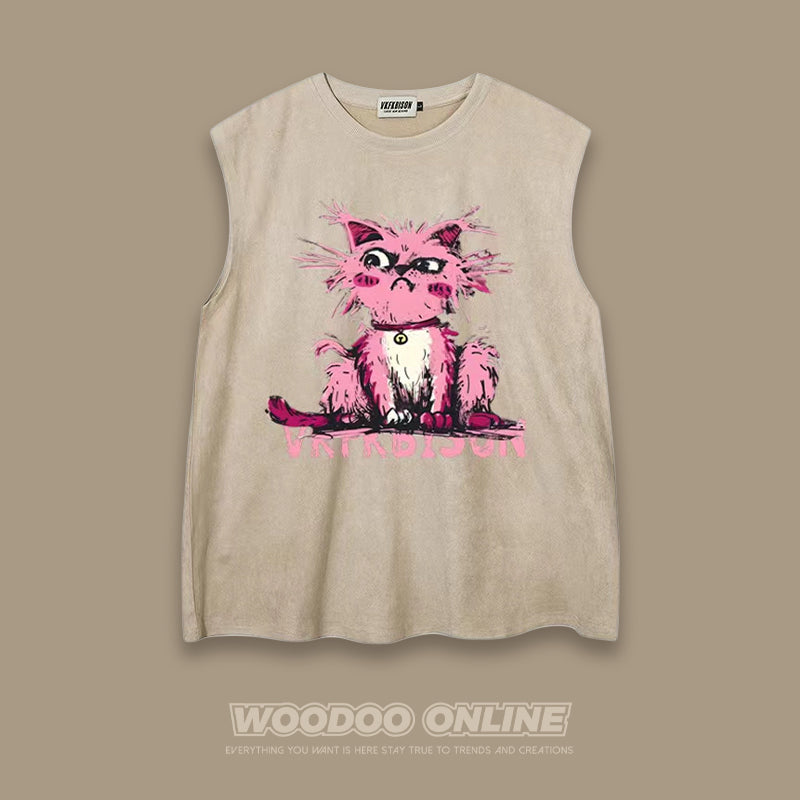 Retro simple personality design men's and women's vest