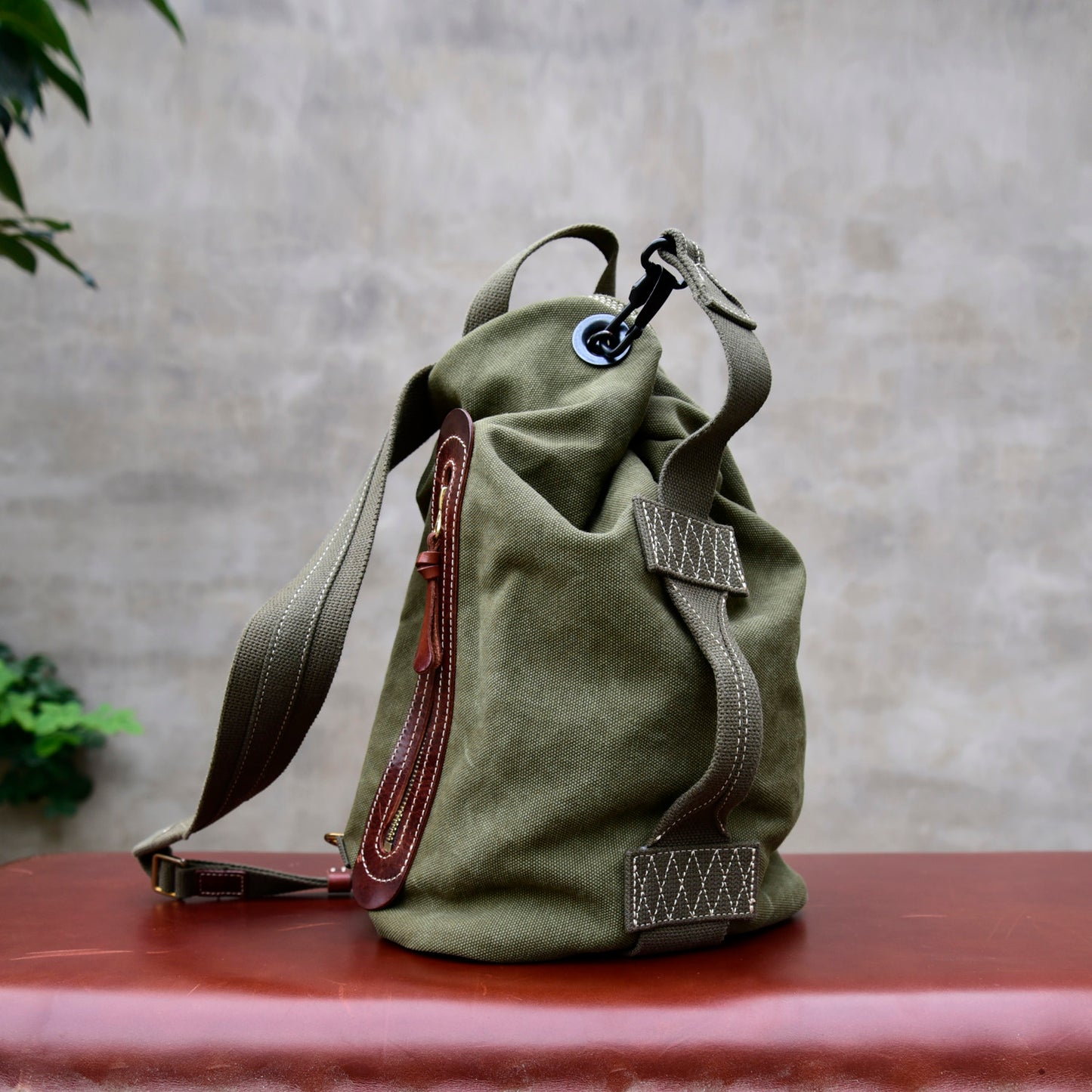 حقيبة كتف واحدة قماش سميك صناعة ثقيلة للرجال، حقيبة كروس عتيقة، حقيبة كاجوال، حقيبة صدر بنمط عسكري 8453