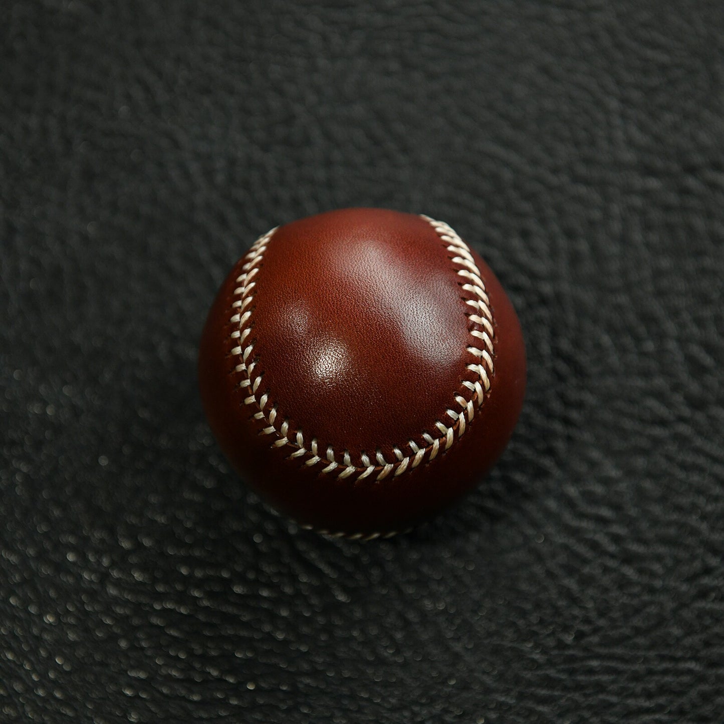 Handmade Vegetable-Tanned Cowhide Baseball – Artisan Leather Collectible